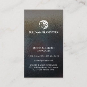 Glazier Glazing Glass Work Business Card Visitenkarte
