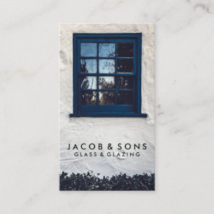 Glazier Glazing Glass Work Business Card Visitenkarte
