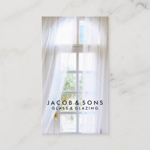 Glazier Glazing Glass Work Business Card Visitenkarte