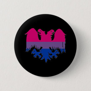 GLBT Biseuxal Stolz-doppelköpfiger Adler Button