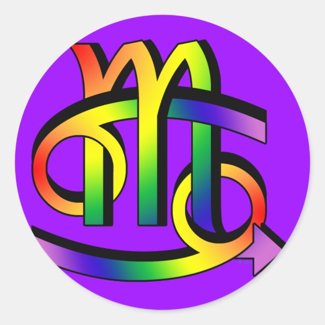 GLBT Cancer & Scorpio Runder Aufkleber (Vorderseite)