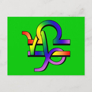 GLBT Capricorn & Libra Postkarte