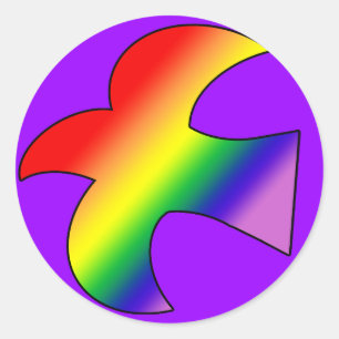 GLBT Dove Runder Aufkleber