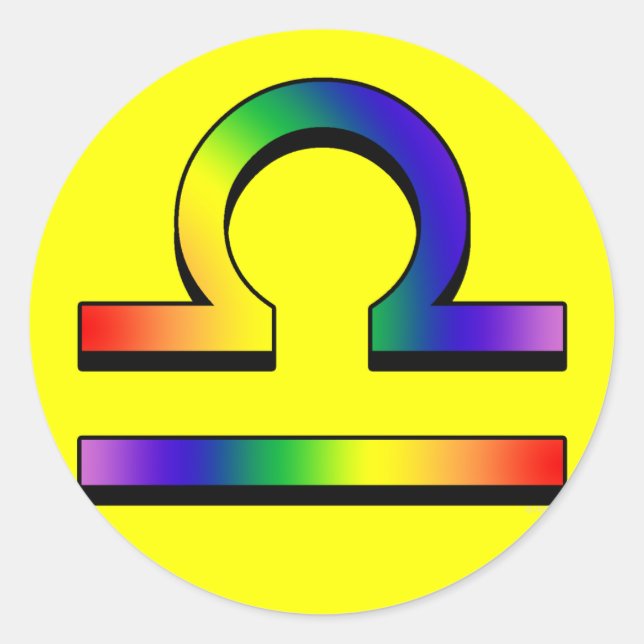 GLBT Libra Runder Aufkleber (Vorderseite)