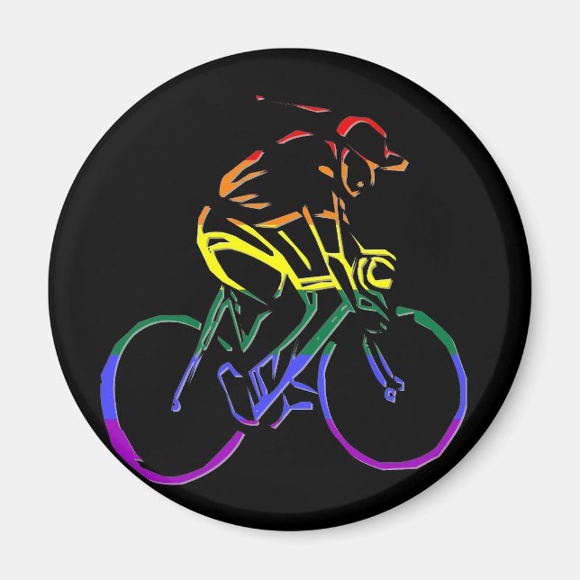 GLBT Pride Bicyclist Magnet (Vorne)