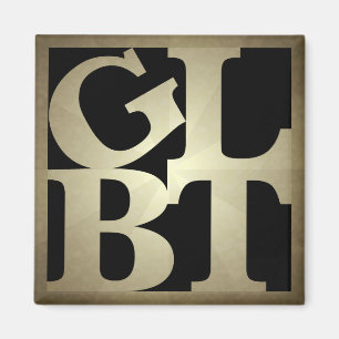 GLBT schwarzer Pop-Quadrat-Magnet Magnet