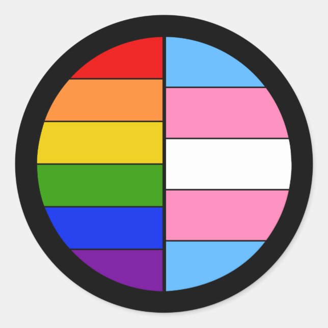 GLBT-Solidaritätskleber Runder Aufkleber (Vorderseite)