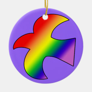 GLBT Taube Keramik Ornament