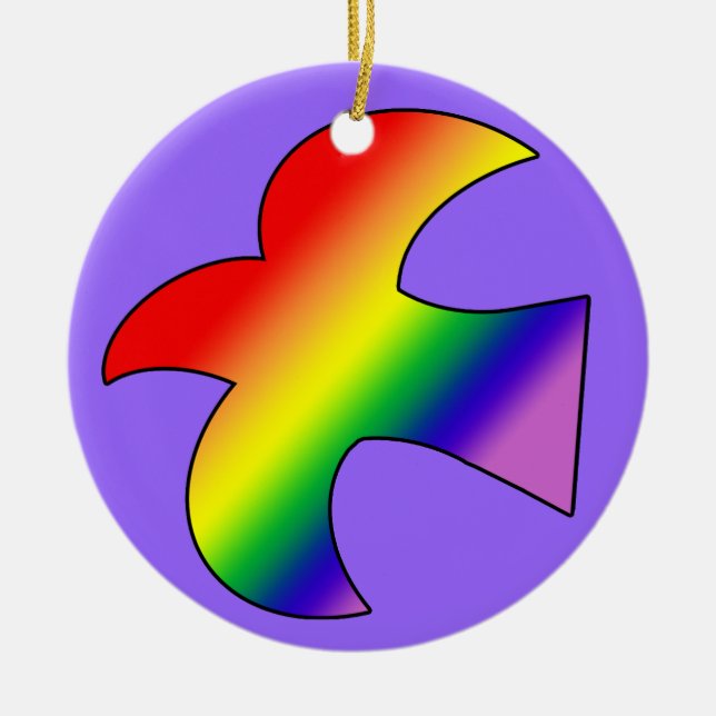 GLBT Taube Keramik Ornament (Vorne)