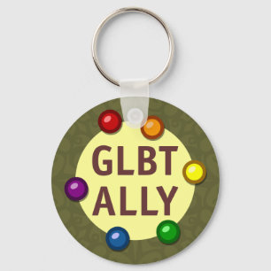 GLBT Verbündet-Flitter-Schlüsselanhänger Schlüsselanhänger