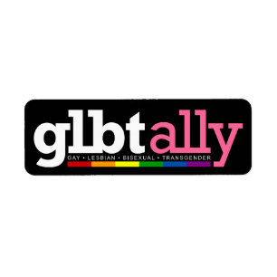 GLBT Verbündet-Schwarz-Aufkleber