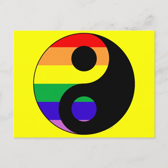 GLBT YinYang Postkarte (Vorderseite)