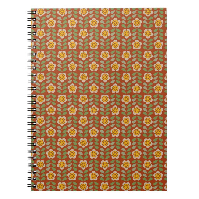 GLEAM GLADE - Botanisches Muster-Notebook Notizblock (Vorderseite)