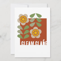 GLEAM GLADE - Carte d'invitation florale moderne