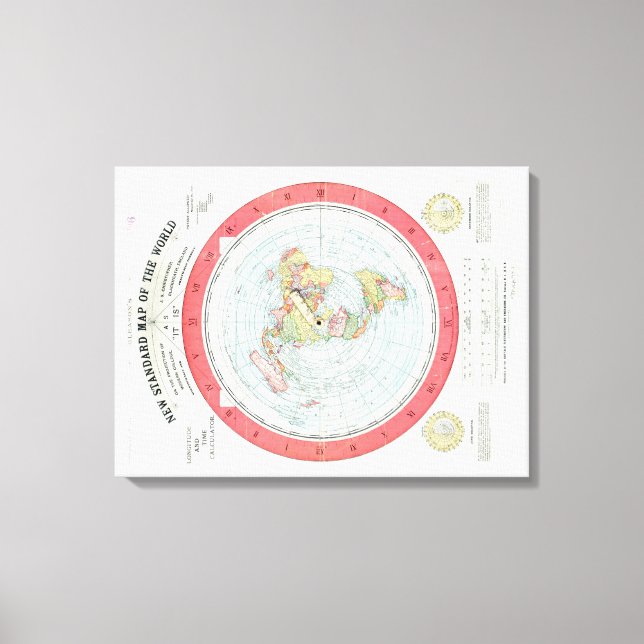 Gleason's NEUE STANDARDKARTE DER WELT - Leinwand (Vorderseite)