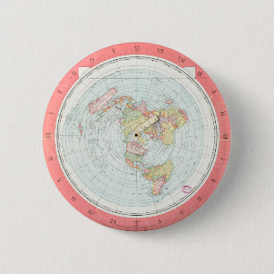 Gleason's "NEW STANDARD MAP OF THE WORLD"-Button Button