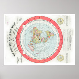 Gleason's NEW STANDARD MAP OF THE WORLD - High Rez Poster