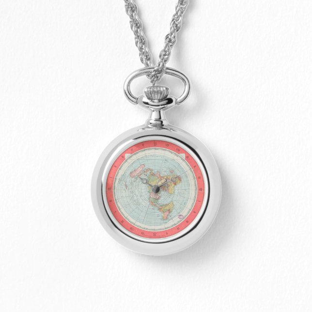 Gleason's "NEW STANDARD MAP OF THE WORLD" Watch Armbanduhr (Vorderseite)
