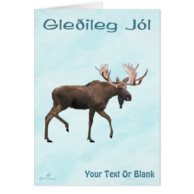 Gleðileg Jól - Bull Moose On Snow (Vorne)