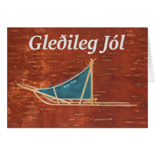 Gleðileg Jól - Dog Sled