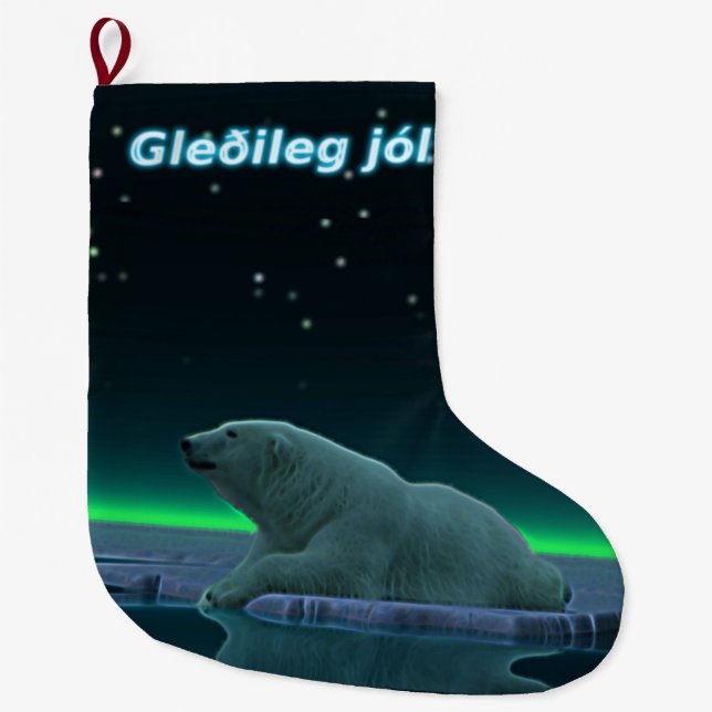 Gleðileg jól - Eiskantenbär Großer Weihnachtsstrumpf (Vorderseite)