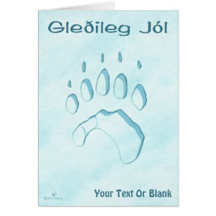 Gleðileg Jól - Empreinte de patte de l'ours polair