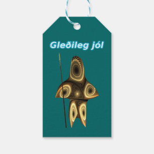 Gleðileg jól - Fraktal Inuit Hunter Geschenkanhänger
