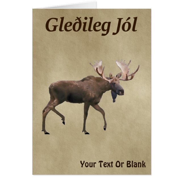 Gleðileg Jól - Oie Taupe Sur Ancien Papier (Devant)