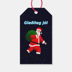 Gleðileg Jól - Weihnachtsmann Geschenkanhänger