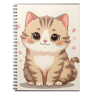 Gleeful Cat: Sweet Kawaii Kitten Art für jedes Zim Notizblock