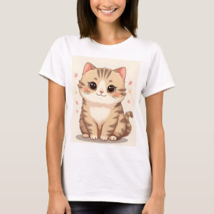 Gleeful Cat: Sweet Kawaii Kitten Art für jedes Zim T-Shirt