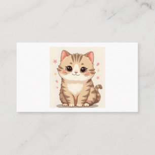 Gleeful Cat: Sweet Kawaii Kitten Art für jedes Zim Visitenkarte