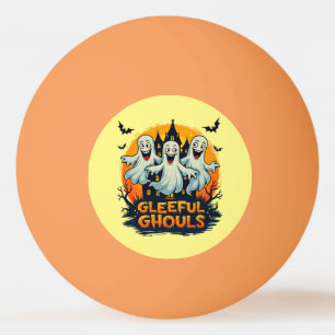 Gleeful Ghouls   Fun Halloween Ghost Artwork Tischtennisball