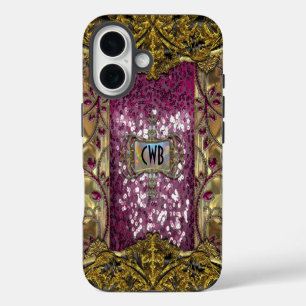 Gleemshore Grace viktorianischer Bling-Monogramm iPhone 16 Hülle