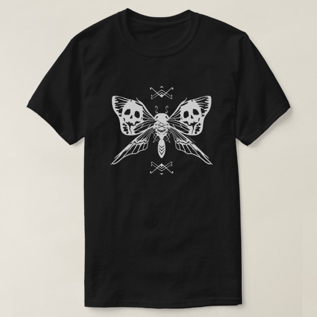 Gleewing Shirtmottenschmetterlings-Geistschädel T-Shirt (Design vorne)