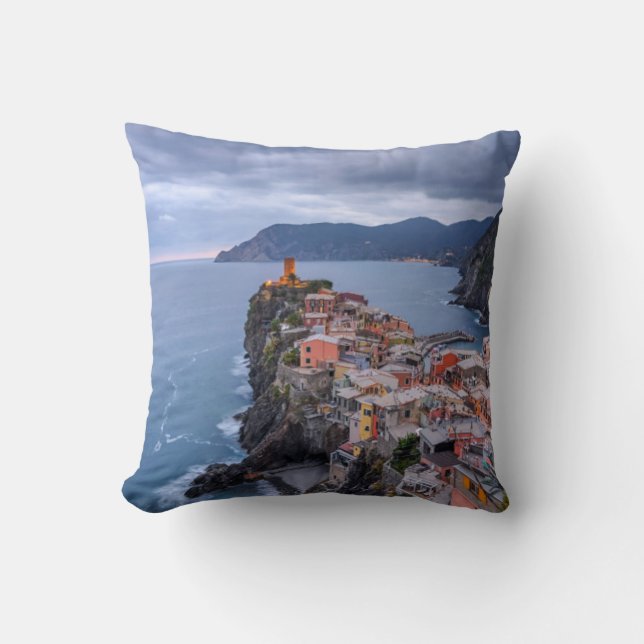 Gleich nach Sonnenuntergang | Vernazza, Cinque Kissen (Vorderseite)