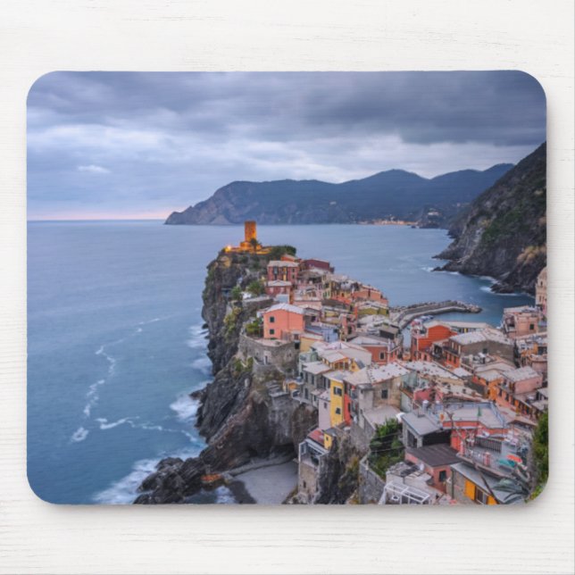 Gleich nach Sonnenuntergang | Vernazza, Cinque Mousepad (Vorne)