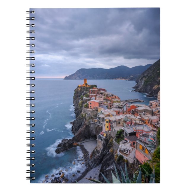 Gleich nach Sonnenuntergang | Vernazza, Cinque Notizblock (Vorderseite)