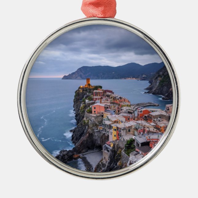 Gleich nach Sonnenuntergang | Vernazza, Cinque Ornament Aus Metall (Vorne)