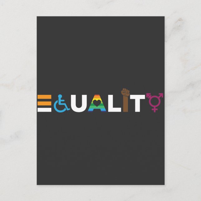 Gleichberechtigung der Menschenrechte - LGBTQ-Einh Postkarte (Vorderseite)
