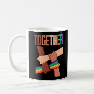 Gleichberechtigung der sozialen Gerechtigkeit und Kaffeetasse