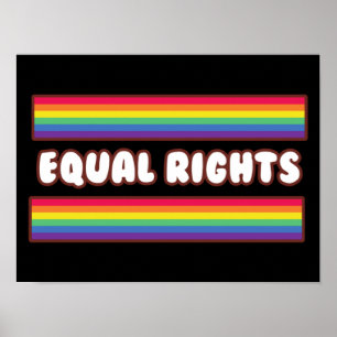 Gleichberechtigung LGBT+Stolz. Regenbogenflagge Poster