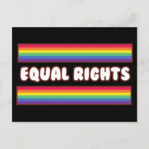 Gleichberechtigung LGBT+Stolz. Regenbogenflagge Postkarte