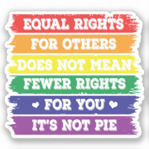 Gleichberechtigung LGBTQ-Rechte Parade Ally Aufkleber