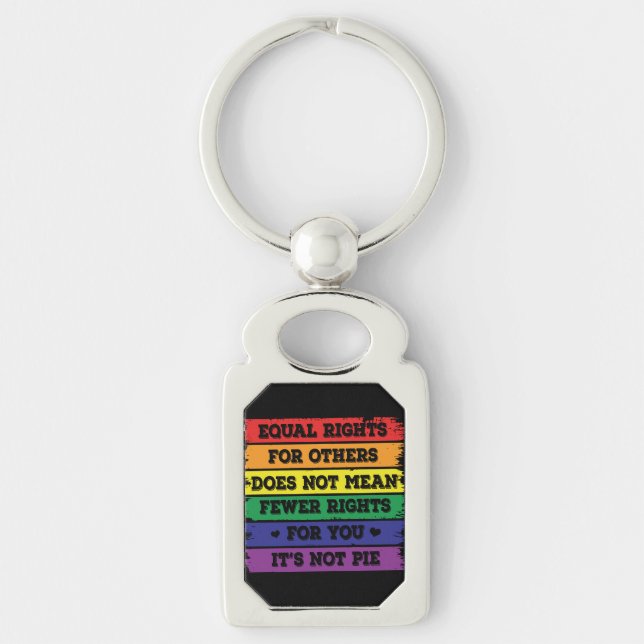 Gleichberechtigung | LGBTQ-Rechte | Parade | Ally Schlüsselanhänger (Vorderseite)