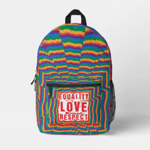 Gleichberechtigung - Liebe und Respekt - Monat Bedruckter Rucksack
