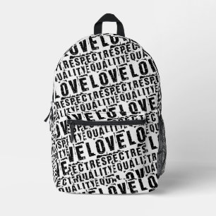 Gleichberechtigung - Liebe und Respekt - Monat Bedruckter Rucksack
