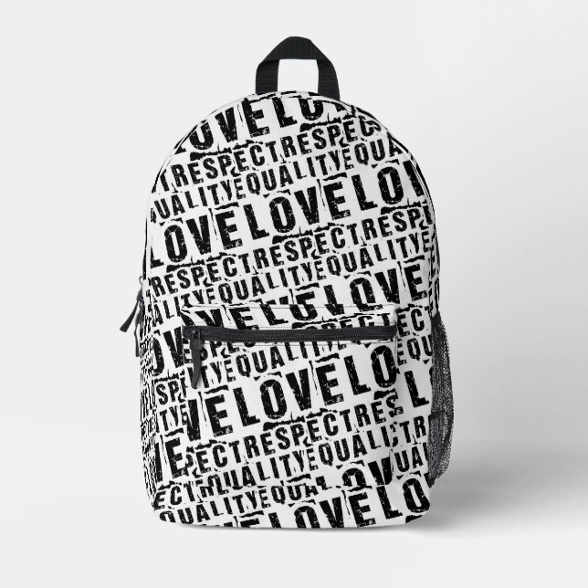 Gleichberechtigung - Liebe und Respekt - Monat Bedruckter Rucksack (Vorderseite)