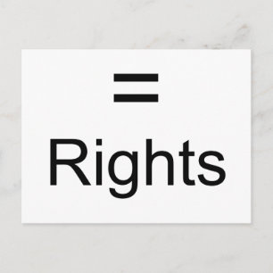 Gleichberechtigung Postkarte