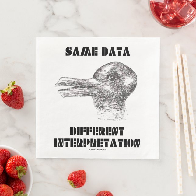 Gleiche Daten, verschiedene Interpretations-Illusi Serviette (Beispiel)